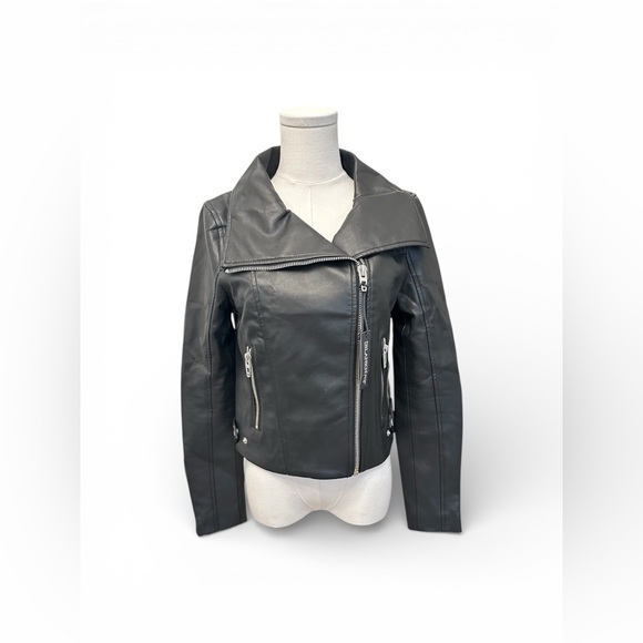 Blank NYC Jackets & Blazers - BLANKNYC Faux Leather Moto Jacket Best In Show Black Women Small NWT $128 MSRP